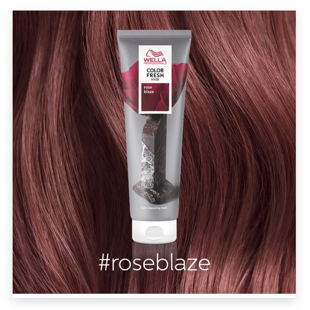 Nwt Wella Color Fresh Mask Rose Blaze‎ Red Refresh Hair Color Masque